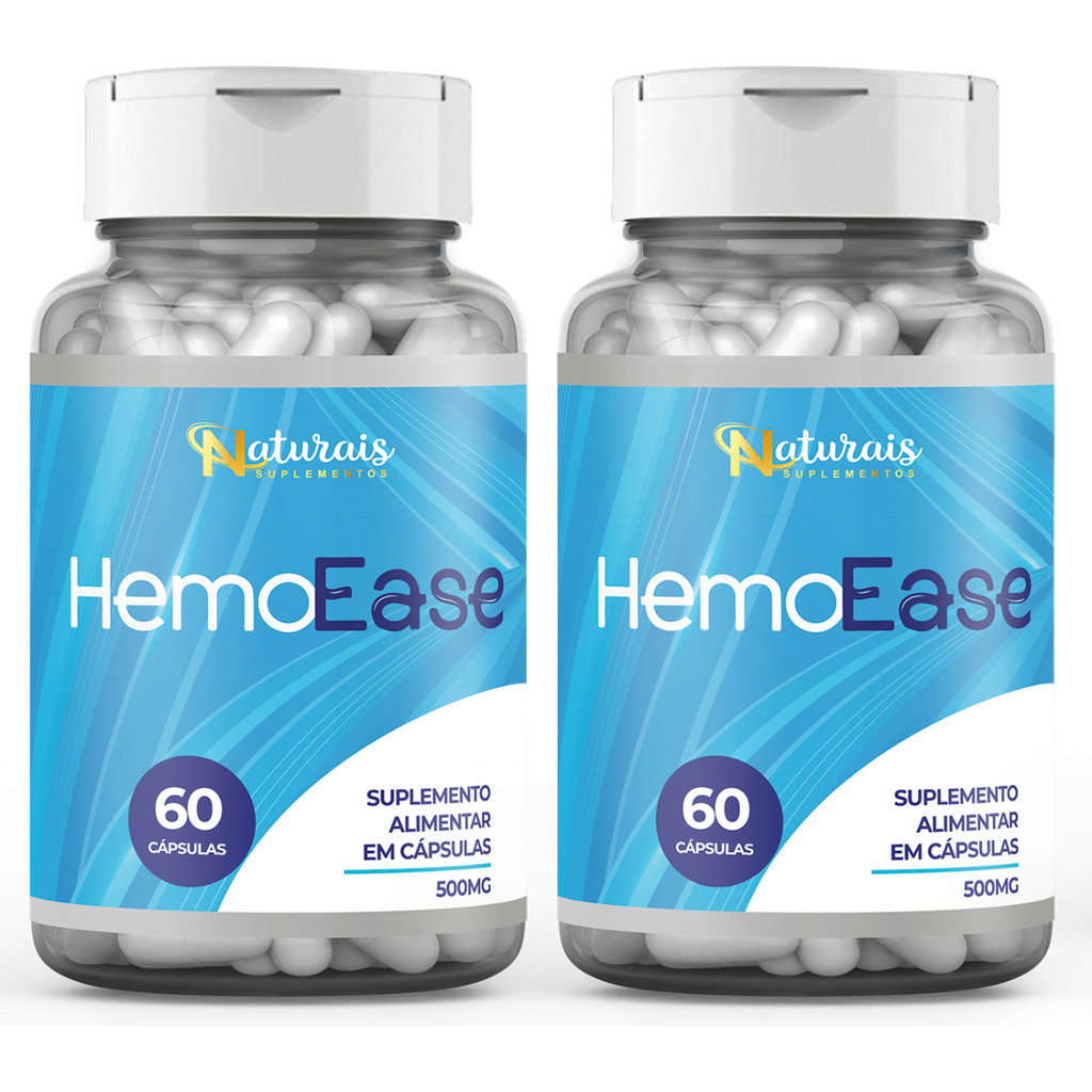 2x Hemoease 120 Cáps Original - Fórmula Oficial - Envio Hoje em Oferta na Shopee