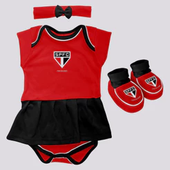 Kit Body São Paulo Feminino Triple Vermelho