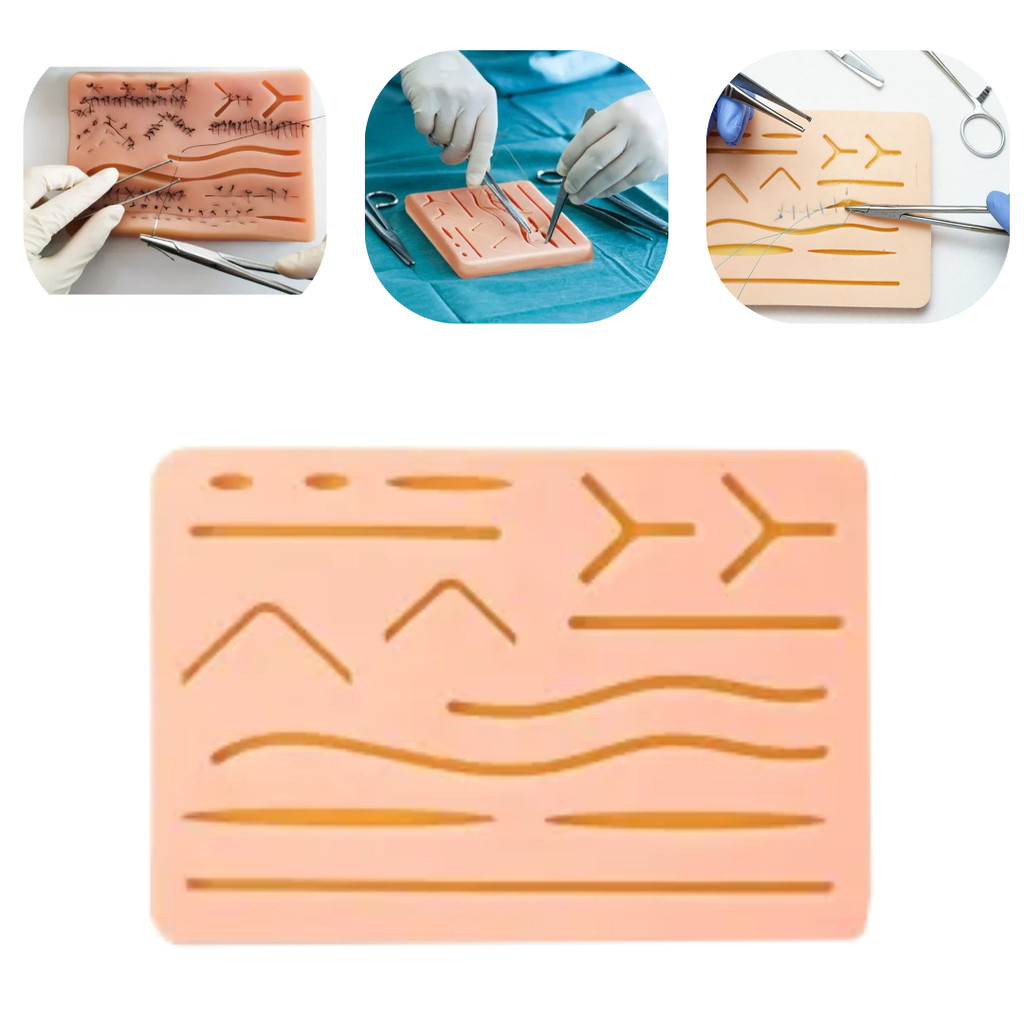 Simulador De Pele Sutura Com Cortes Treinamento De Suturação Supermedy em Oferta na Shopee