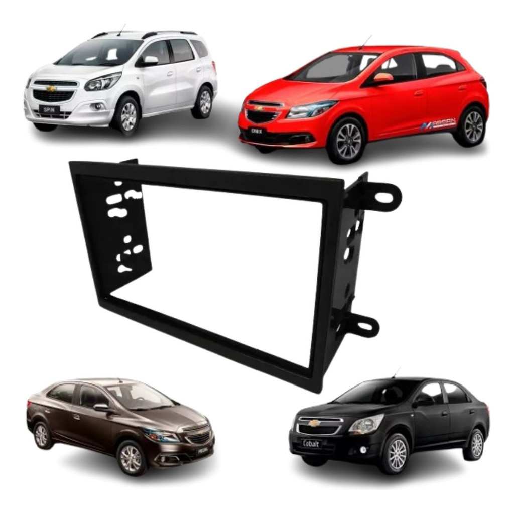 Moldura Painel Dvd Multimidia Mp5 2 Din Onix Cobalt Spin Novo Prisma 7 Polegadas em Oferta na Shopee