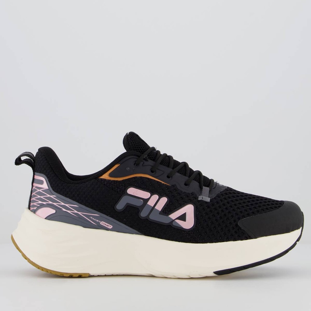 Tênis Fila Racer Comet Feminino Preto e Rosa em Oferta na Shopee