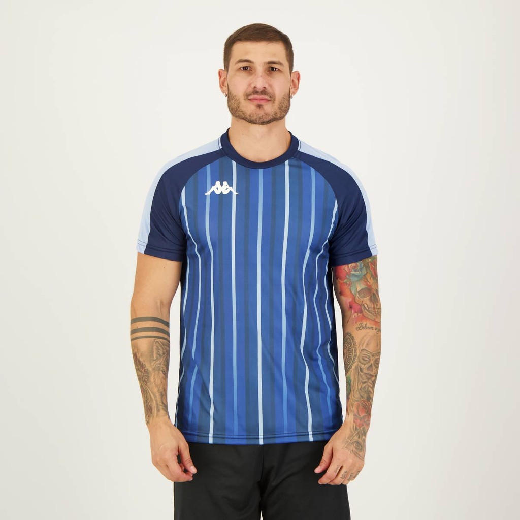 Camisa Kappa Reindy Marinho e Celeste - Sports & Outdoors