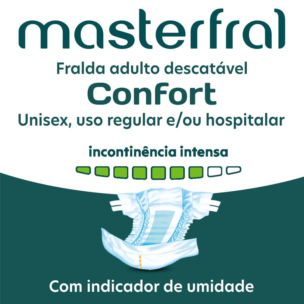 Detalhes do Fralda Geríatrica Masterfral Confort XG com 18un Embalagem Econômica