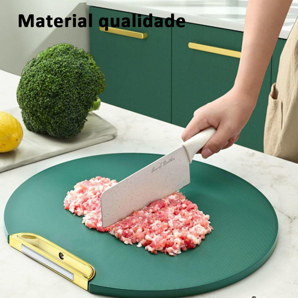 Imagem Tábua De Corte Antibacteriana À Prova De Mofo 30cm Com Suporte Em Pé Para Cozinha