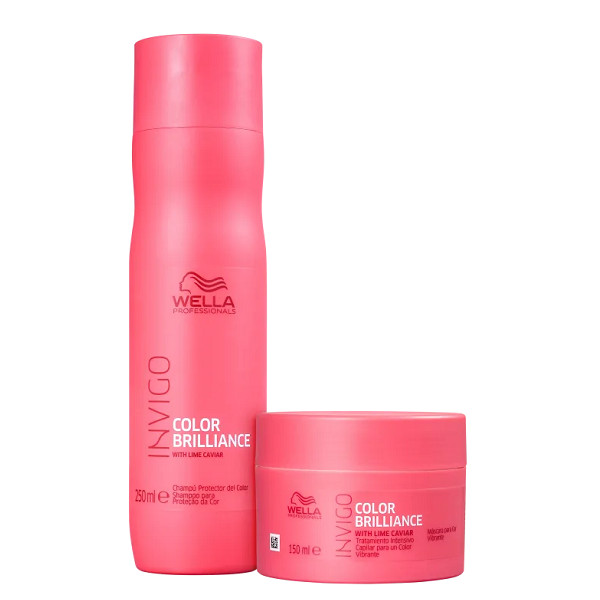 Wella Professionals Invigo Color Brilliance Shampoo 250ml+Mascara 150ml em Oferta na Shopee