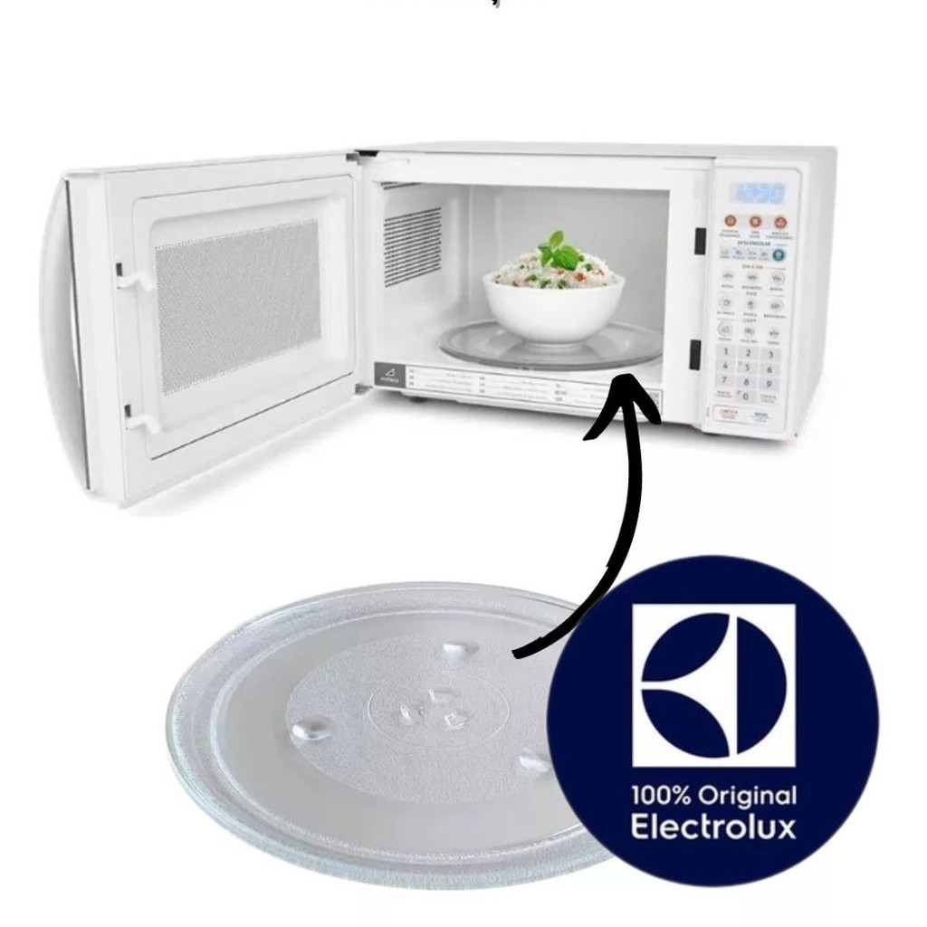 PRATO GIRATÓRIO PARA MICRO-ONDAS ELECTROLUX ORIGINAL - MB38T - MB38X - MB41G (DEMAIS MODELOS NA DESCRIÇÃO)