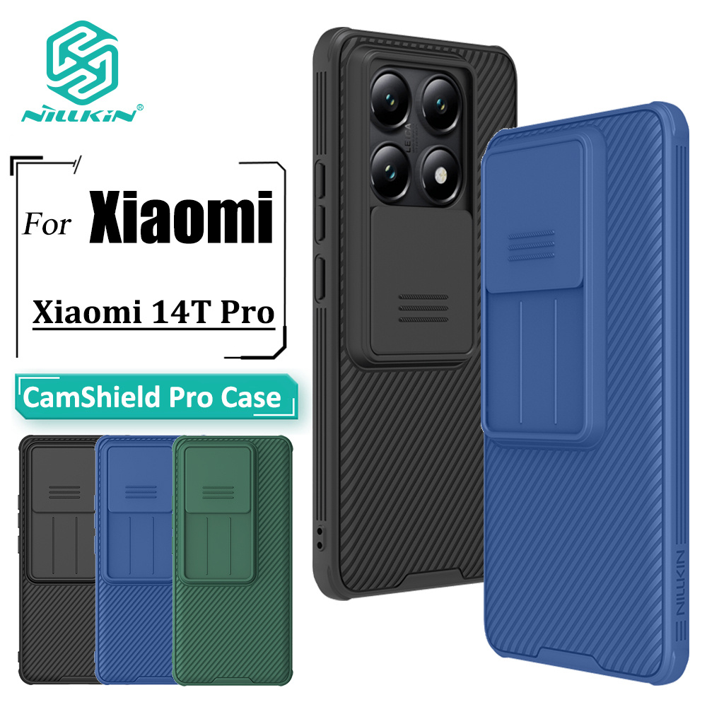 Nillkin CamShield Pro Caso De Telefone Para Xiaomi 14T Pro Câmera Slider Proteção Duro PC À Prova De Choque Capa - Mobile & Gadgets