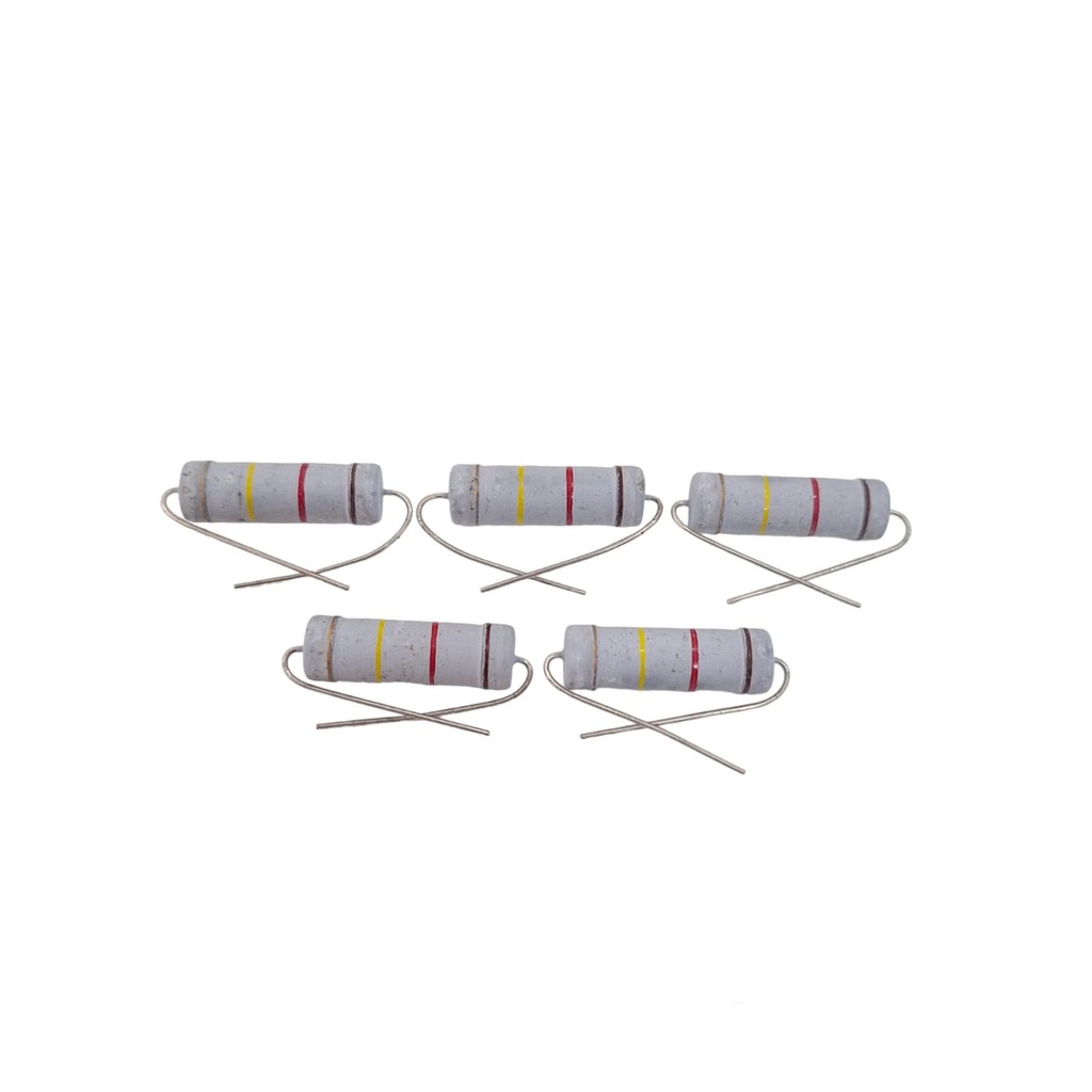 05 Resistor de Potência 120K 5W 5% Filme de Carbono
