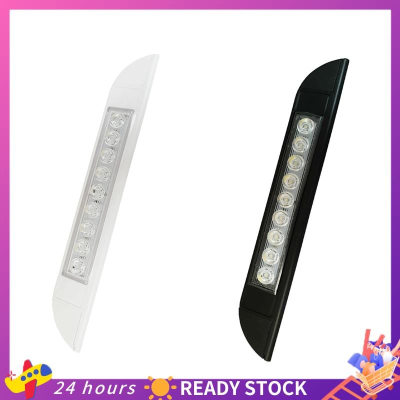 9 LED Luz Para Toldo 12V 24V À Prova D'água 256mm Lâmpada De Tira Motorhome Caravana Externa