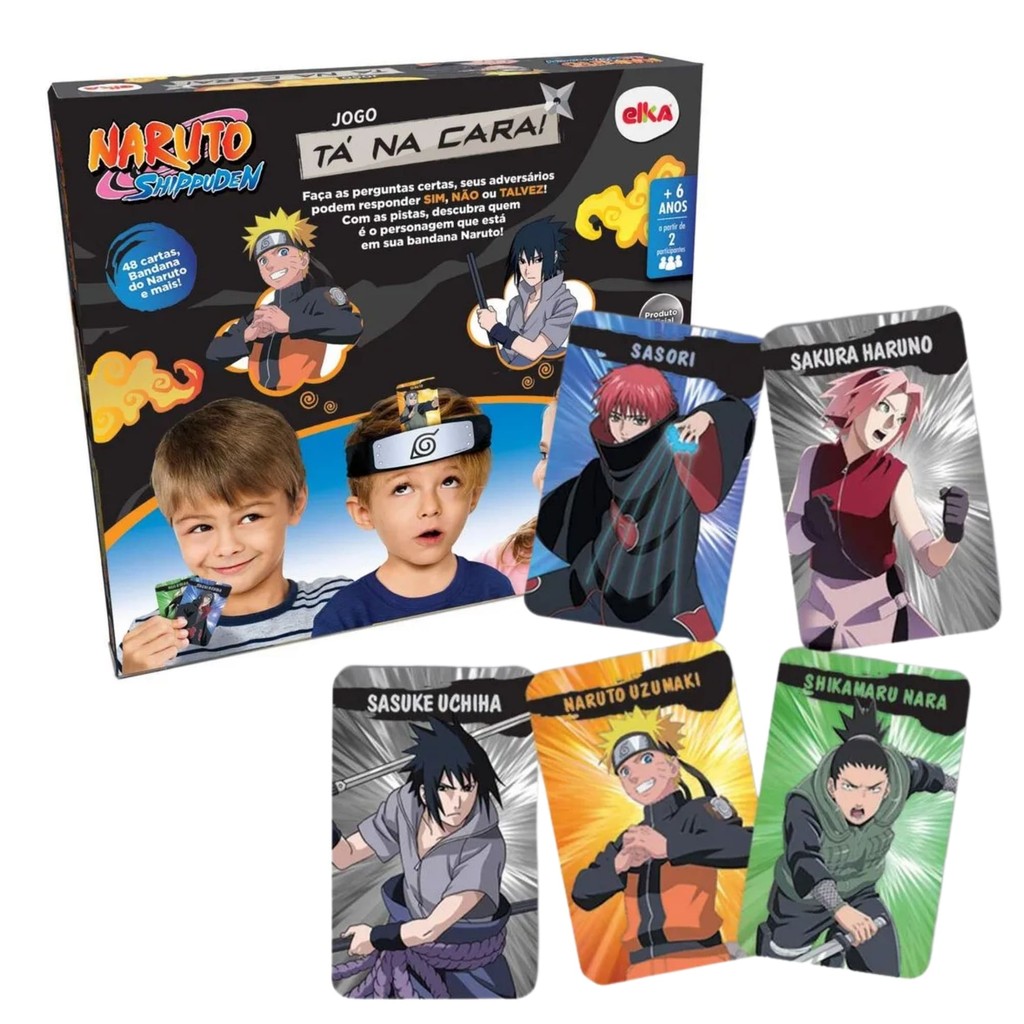 Brinquedo Jogo Tá na Cara Naruto Shippuden com Bandana Ninja Recomendado para Crianças a Partir de 6 Anos Elka - 1220 em Oferta na Shopee