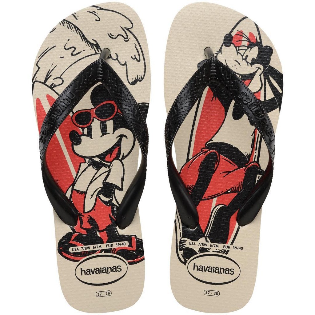 Chinelo Havaianas Top Disney Bege Palha - Women Shoes
