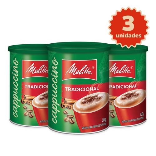 Kit 3 Cappuccinos Melitta® Tradicional 200g