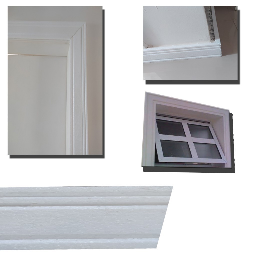 Moldura Porta Isopor 10 m Metros Janelas e Portas Quadros Eps Rodapé