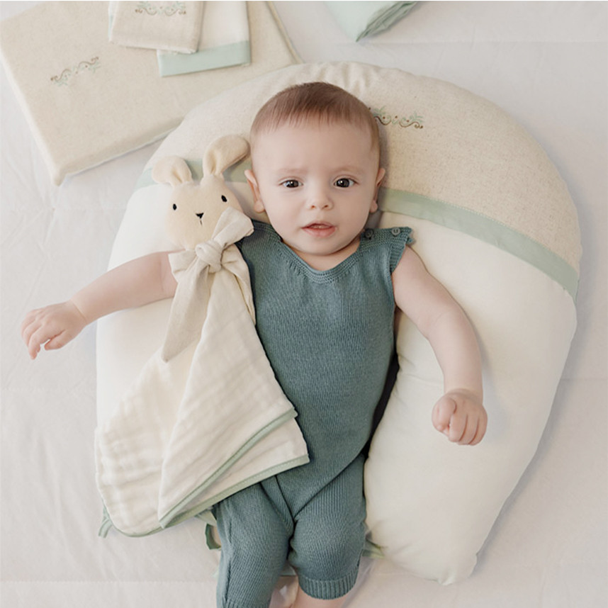 Naninha Bebê Minasrey Soft Com Prendedor Coelho Verde em Oferta na Shopee