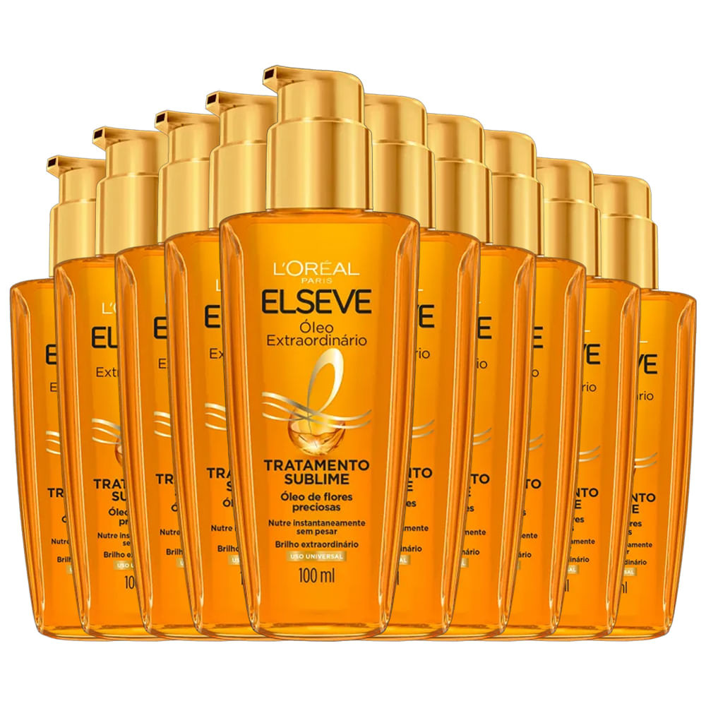 Kit Óleo Capilar Elseve Extraordinário  100ml - 10 Unidades - Beauty