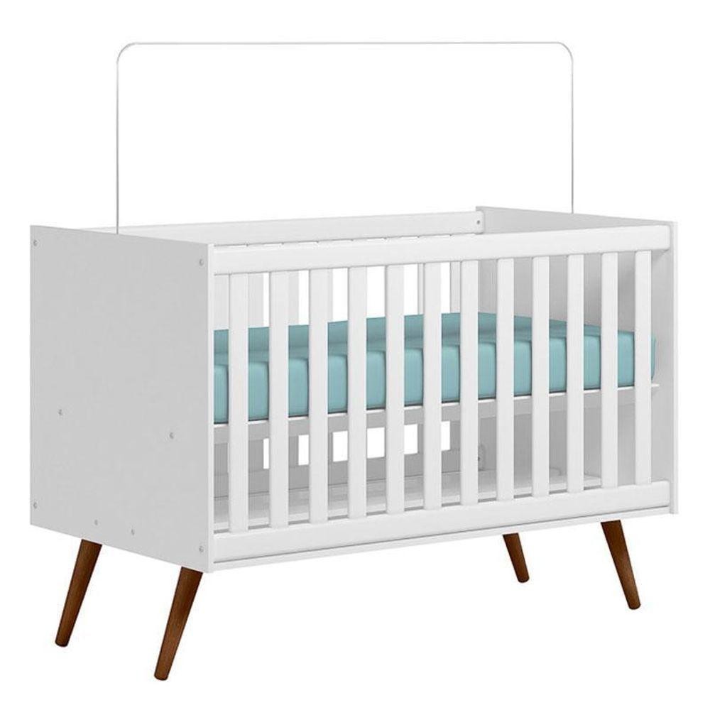 Berço Americano Q Encanto 3820 Retrô Branco Acetinado - Qmovi em Oferta na Shopee
