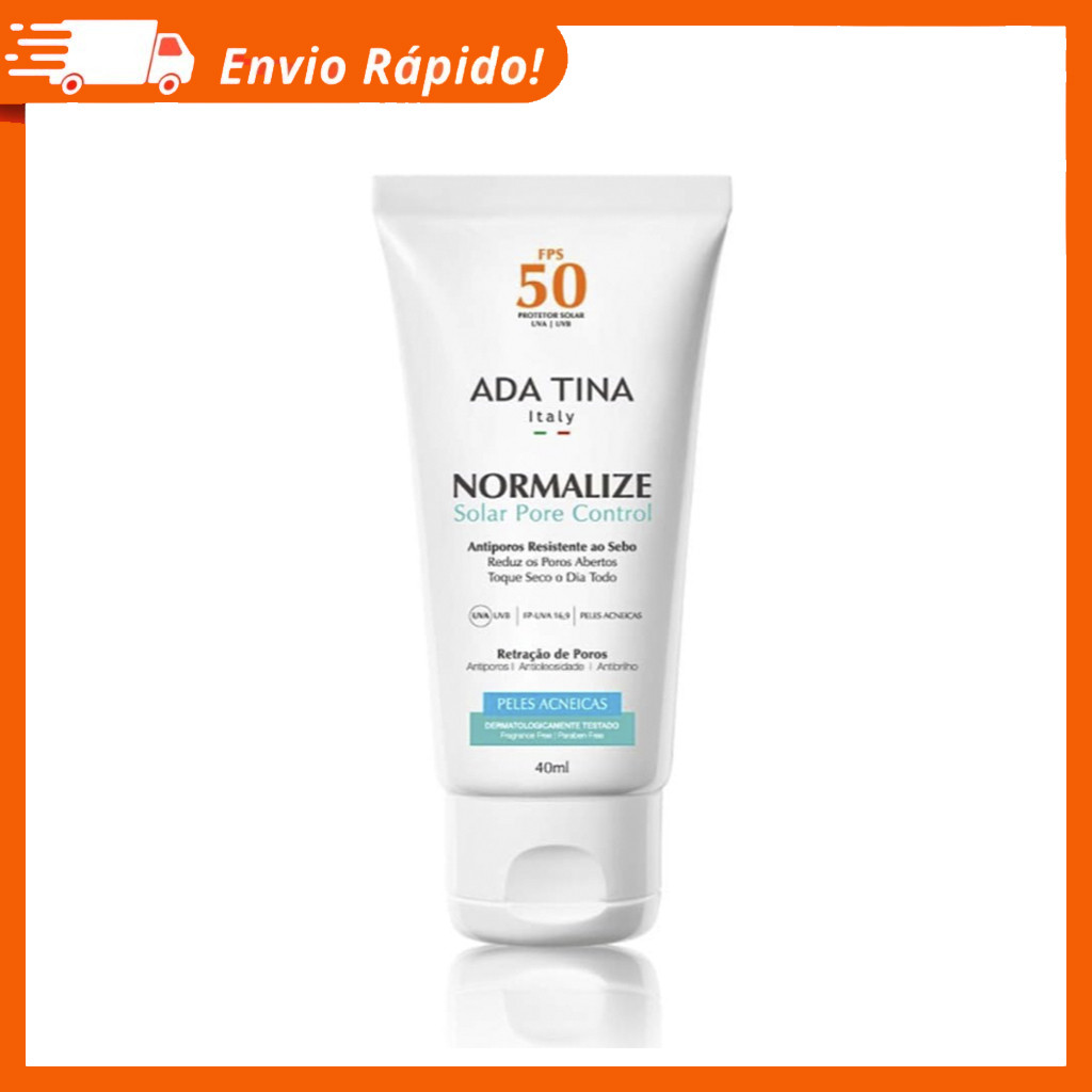 Protetor Solar Ada Tina Normalize Pore Control FPS 50 - 40ml