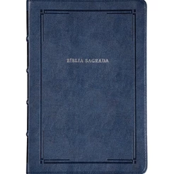 Bíblia Sagrada Slim | NVI Letra Grande | Leitura Perfeita | Capa Couro-soft Barroca Azul