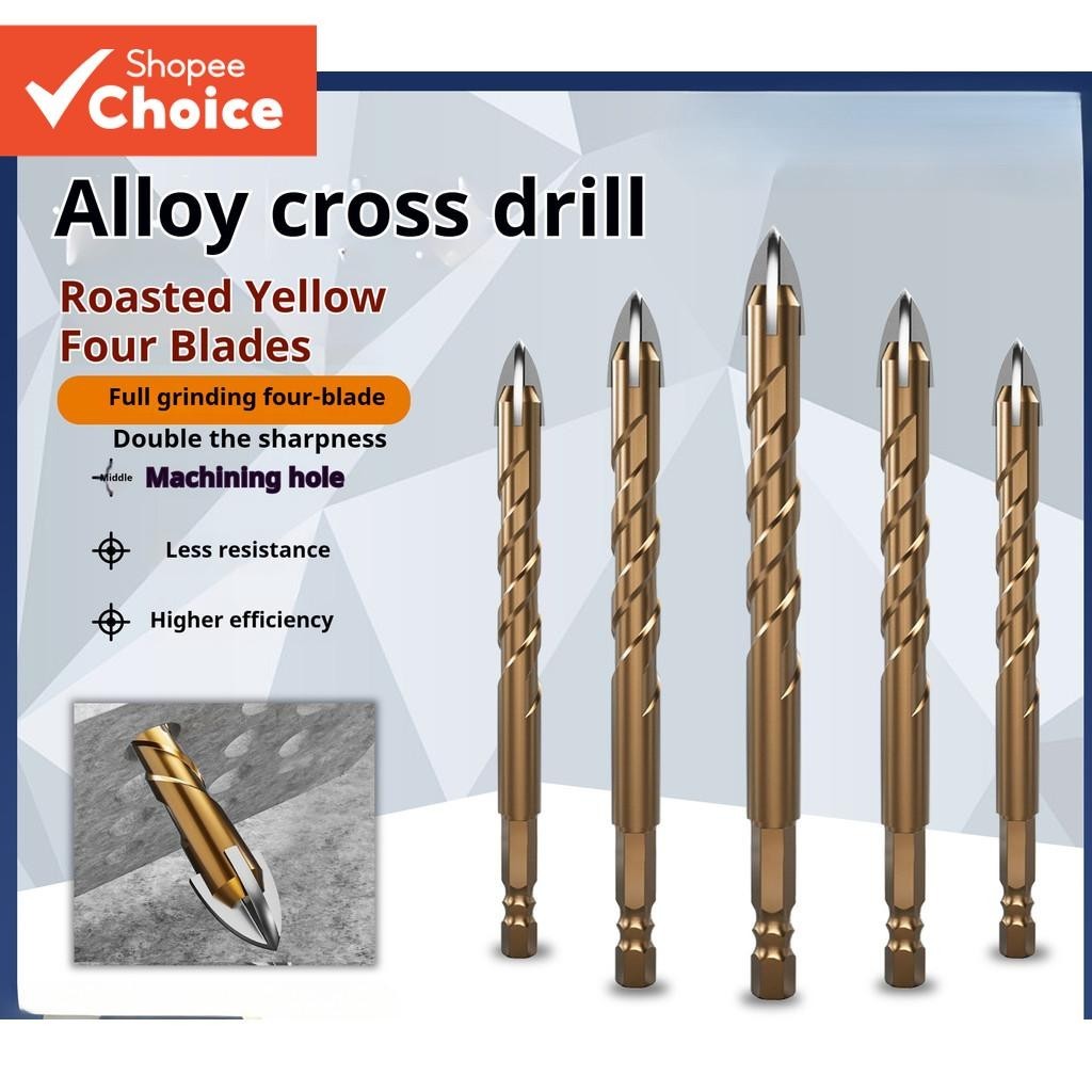 Conjunto De Brocas Hexagonais Marta Cross Para Perfuração De Concreto De Madeira Cerâmica De Vidro