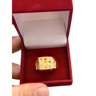 Anel 12 Tribos De Israel Banhado Ouro 18K - Estrela de Davi