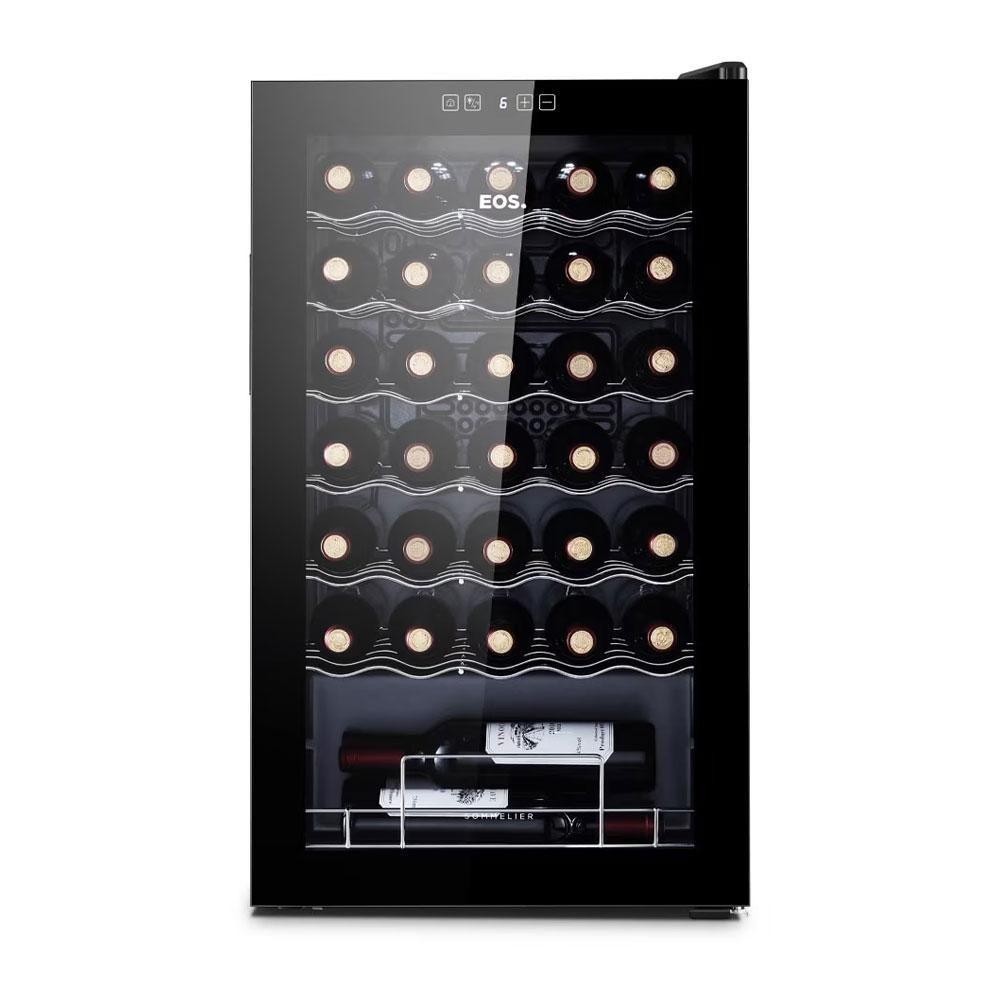 Imagem Adega Climatizada 34 Garrafas Compressor Painel Touch Full Glass Eac34g 127v - Eos 127v