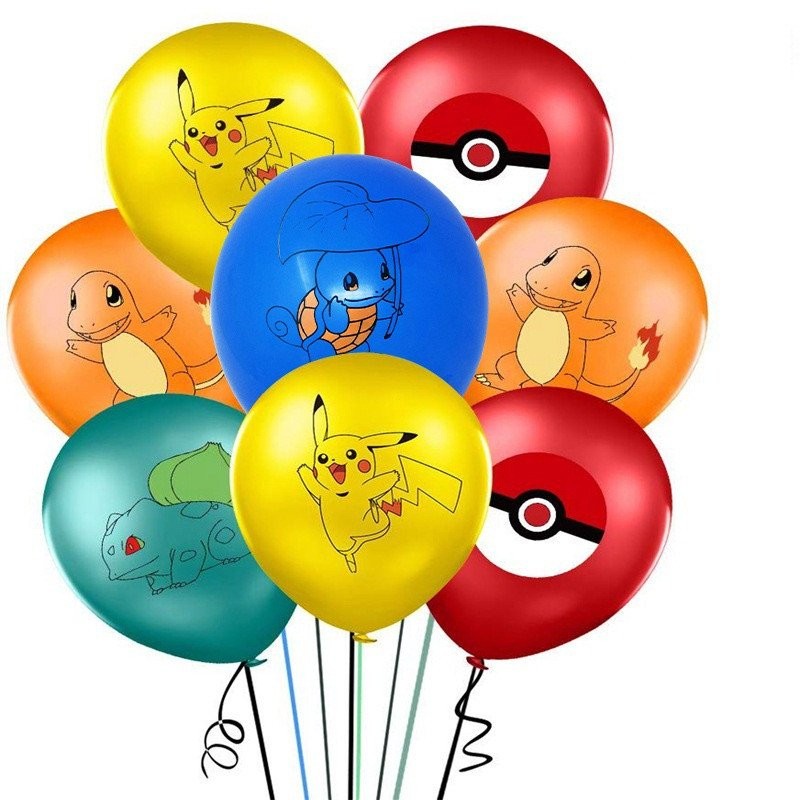 10pcs Pokemon Tema Pikachu 12 Polegadas Balões De Látex Meninos Meninas Festa De Aniversário Decorações Brinquedos Para  em Oferta na Shopee
