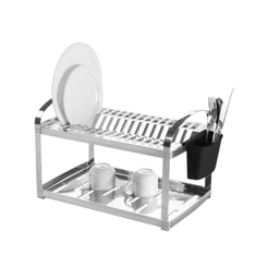 Escorredor de Louças Suprema com Porta Talheres 16 Pratos Aço inoxidável Brinox 2099/116 Cozinha