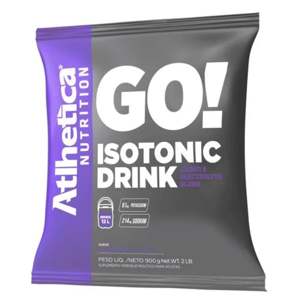 Go! Isotonic Drink Saco 900g Sabor Guaraná Com Açai Atlhetica Nutrition - Food & Beverages