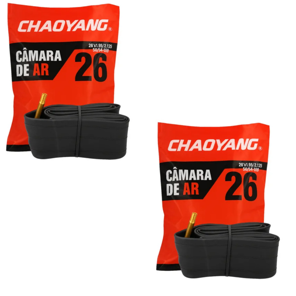 Camara De Ar Chaoyang Aro 26 1.95 / 2.125 Valvula Grossa Americana Para Bike Bicicleta