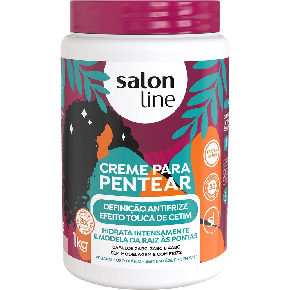 Creme Para Pentear Salon Line Definição Antifrizz 1Kg - Beauty