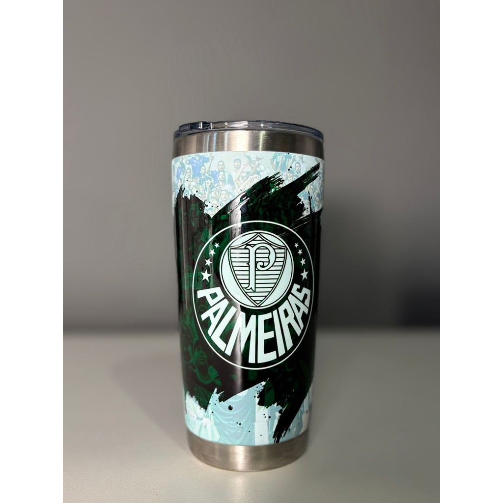 Copo Térmico Palmeiras UV 3D Torcida 591ml