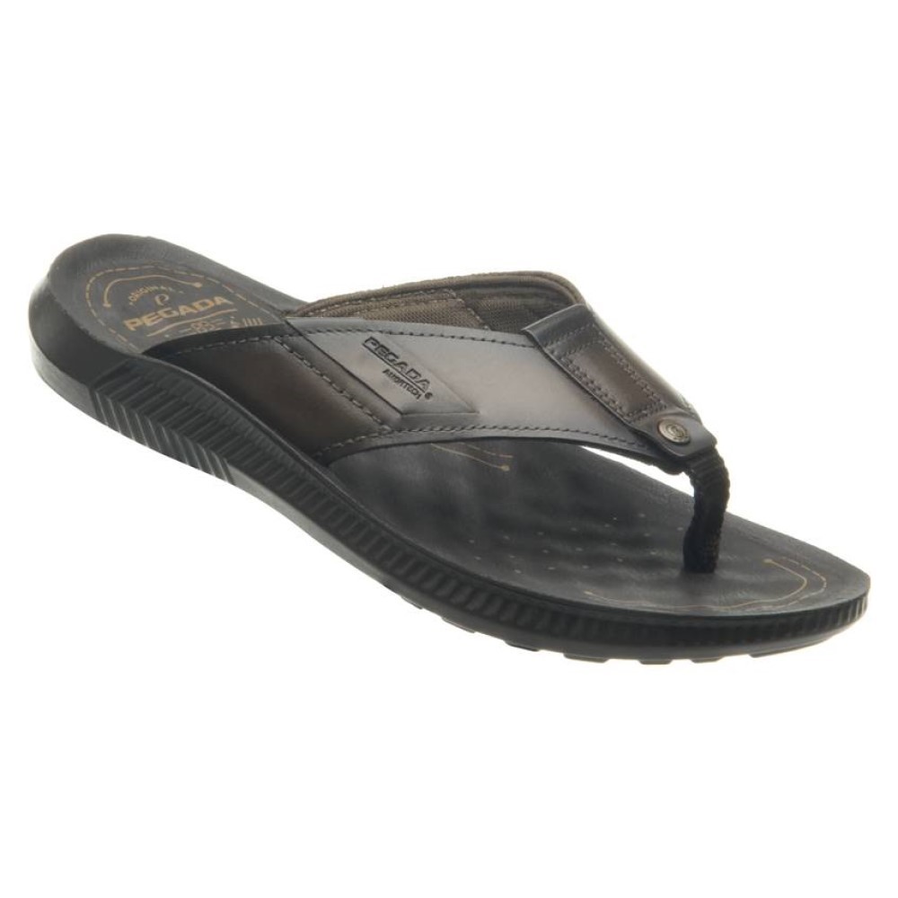 Chinelo Casual Masculino Adulto Pegada 133101 em Couro Legítimo