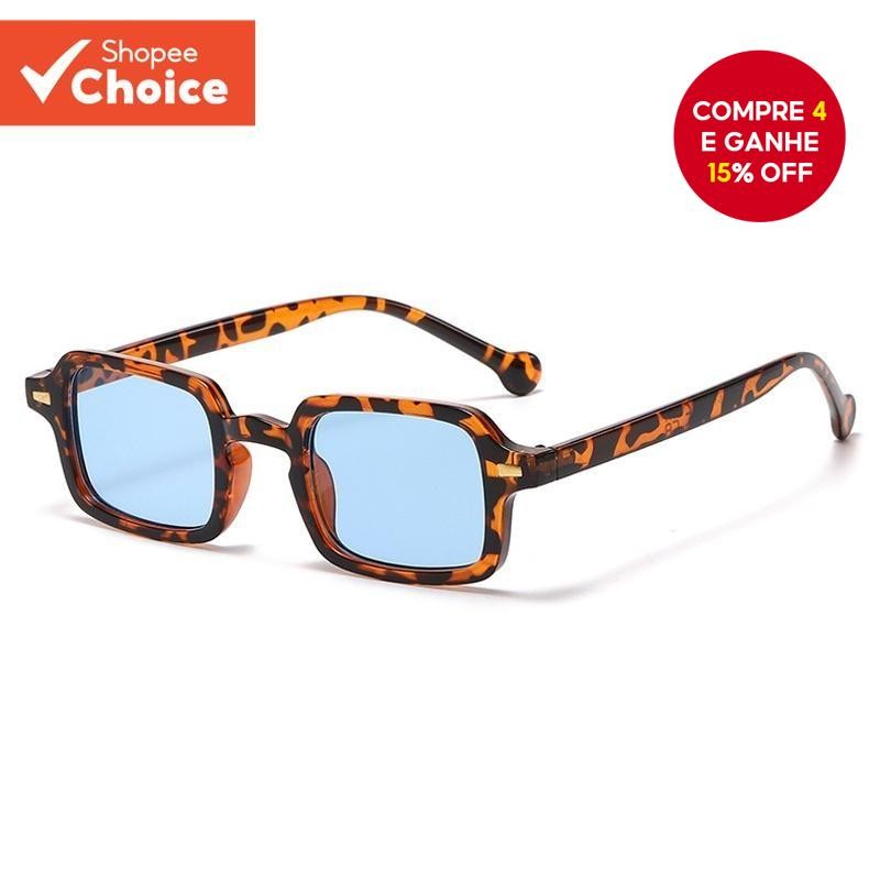 Óculos De Sol Quadrados Vintage – Tons Candy Color UV400 Para Homens E Mulheres
