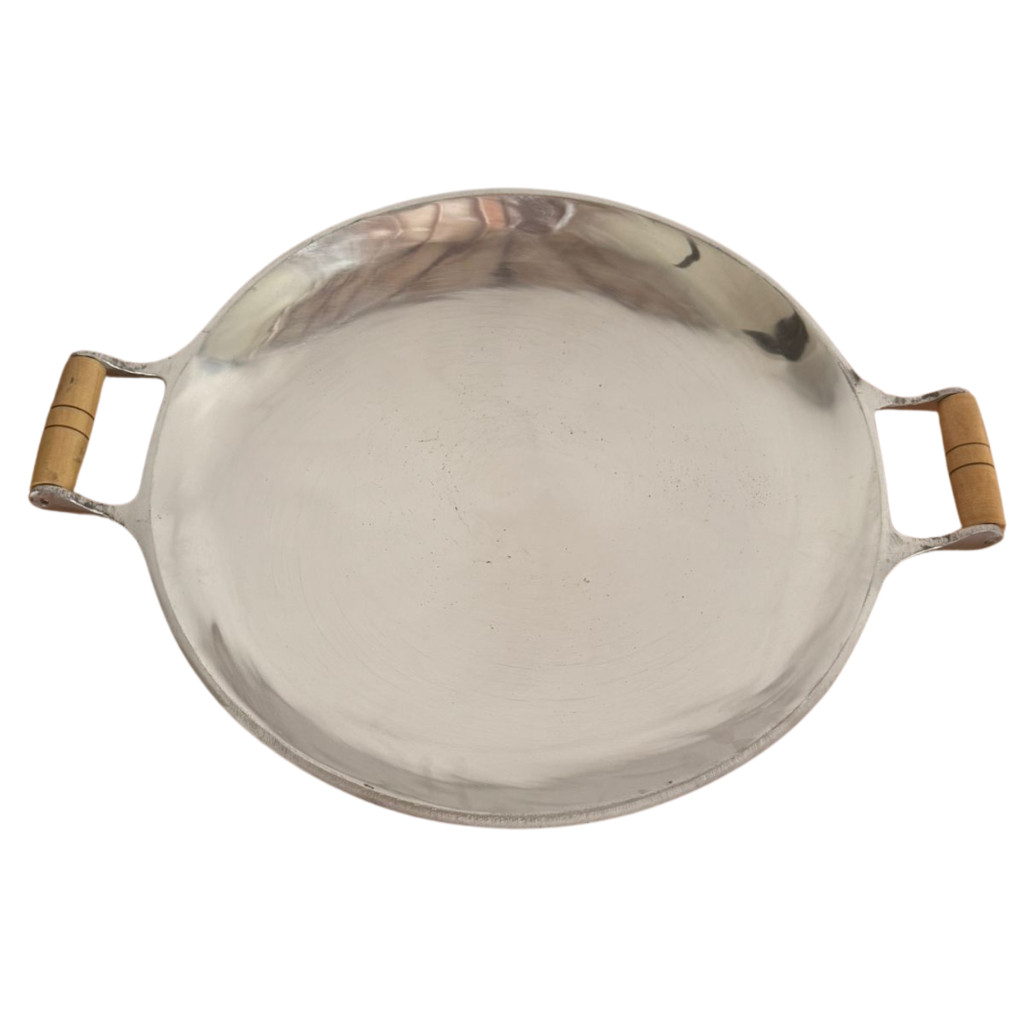 Disco de Alumínio Batido Polido Grosso 40cm ,Chapa Grande para Casa, Cozinha,Fogão Industrial, Churrasco,Resiste polido