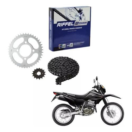 Kit Relação Tração Transmissão XR 250 TORNADO 2001 À 2008 Original Riffel