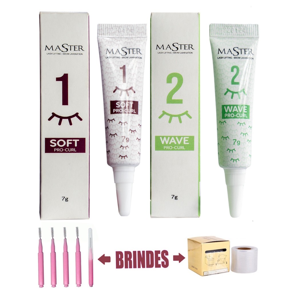 Passo 1 e 2 Master Brow Lamination e Lash Lifting 7g Pocket ESCOVA INTERDENTAL E PLASTICO FILME