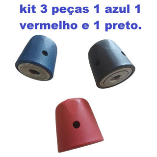 Kit  3  Pesos (pino) Universal Panelas de Pressão 2,5 a 15 litros Azul  Vermelho e Preto