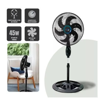 Ventilador De Coluna De Chão Turbo Vento Forte 3 Velocidades 110v/220v em Oferta na Shopee