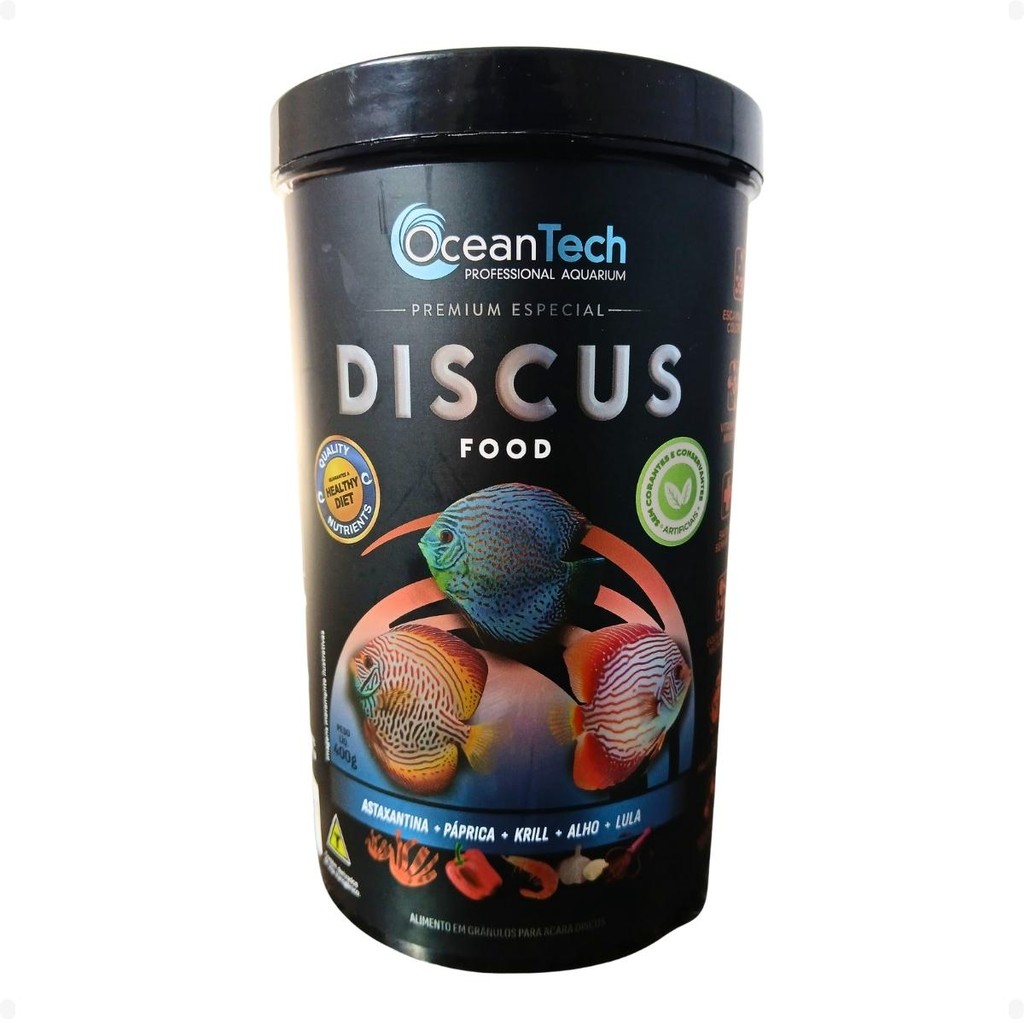 Ocean Tech Ração Discus Food 400g Alimento Peixe Disco