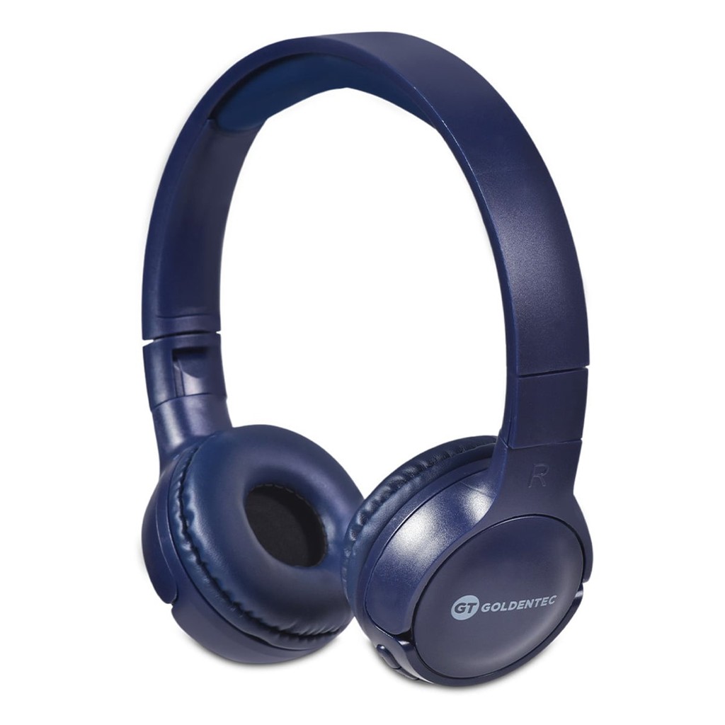 Headphone Bluetooth Goldentec GT Go Azul com Cancelamento de Ruído - Audio