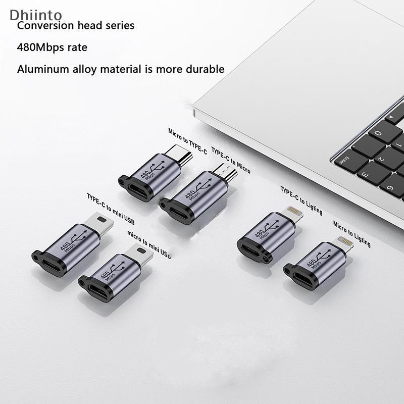 [Dhiint] 1Pc USB-C Para Micro Adaptador Tipo Fêmea Macho Conversor Telefone Tablet Câmera De Carregamento