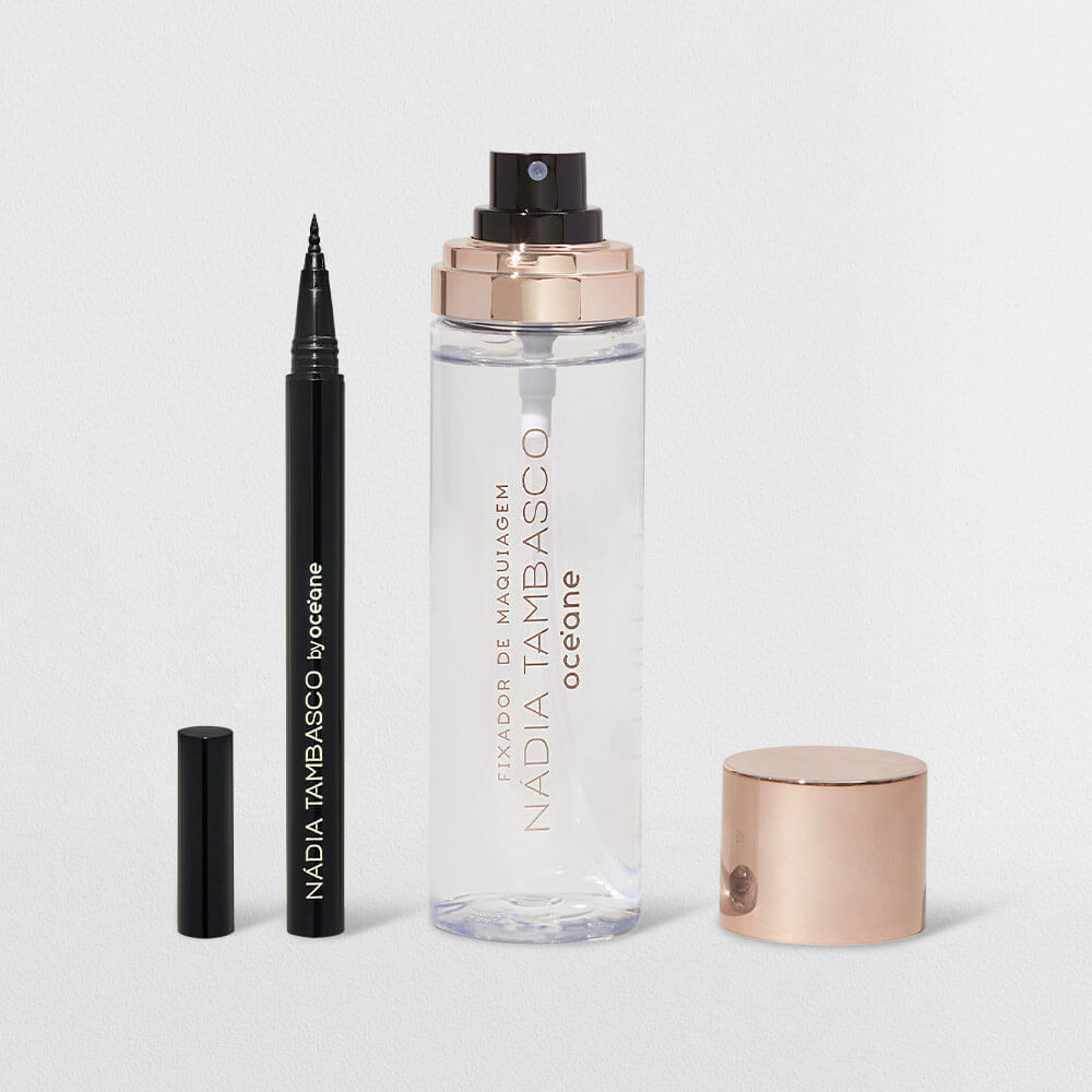 Kit Caneta Delineadora + Fixador de Maquiagem Nádia Tambasco By Océane (2 Produtos) - Beauty