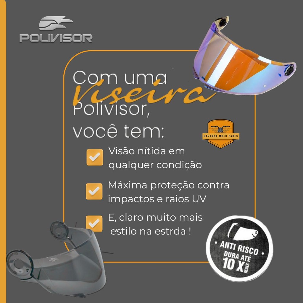 Detalhes do Viseira Camaleão Light P/ Capacete Ls2 FF358 / FF396 Clara (Dia e Noite) Antirrisco 2.2mm
