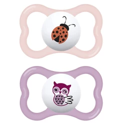Kit com 2 Chupetas Supreme Bico de Silicone 6m+ Rosa - MAM
