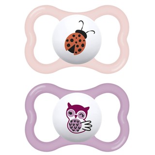 Kit com 2 Chupetas Supreme Bico de Silicone 6m+ Rosa - MAM em Oferta na Shopee