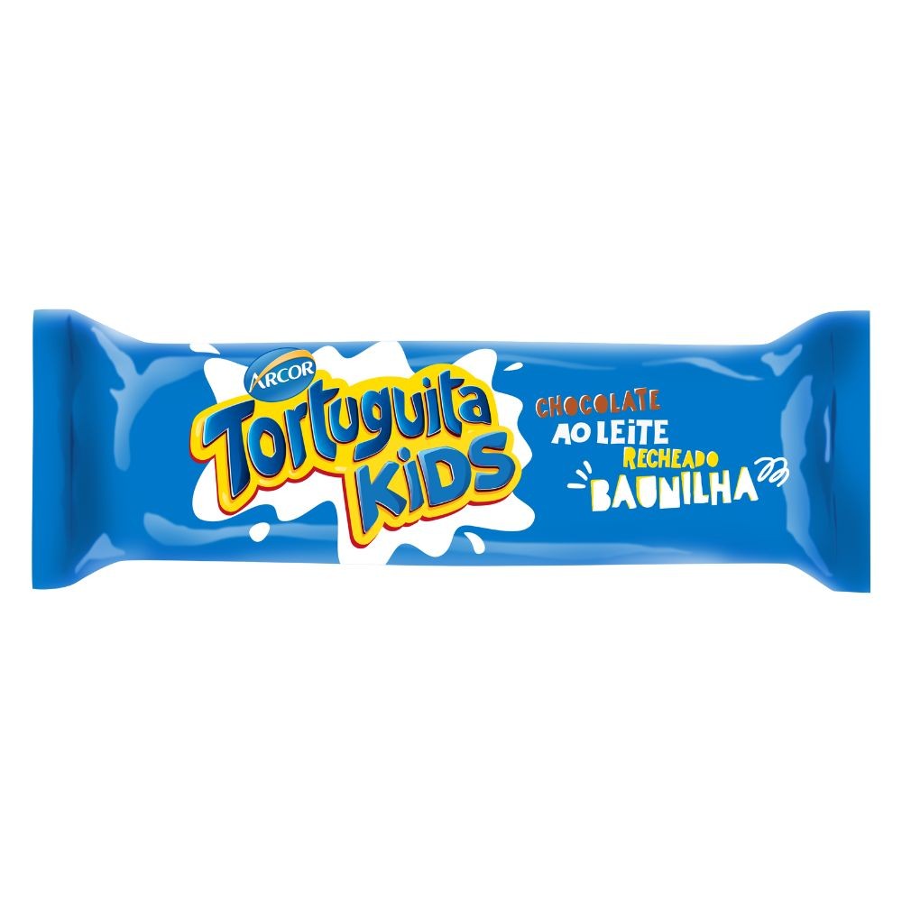 Chocolate ao Leite Arcor Tortuguita Kids Recheado Baunilha 12,5g - Food & Beverages