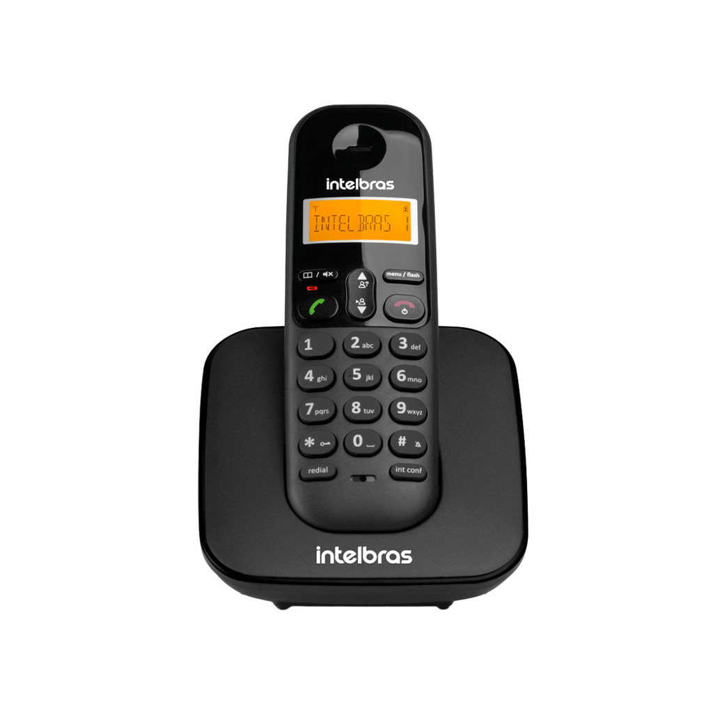 Telefone Sem Fio Intelbras TS 3110 Preto, DECT 6.0, Identificador Chamadas, Viva-Voz