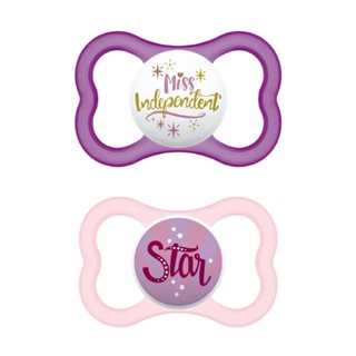 Kit 2 Chupetas Bico de Silicone Air 6m+ Rosa - MAM em Oferta na Shopee