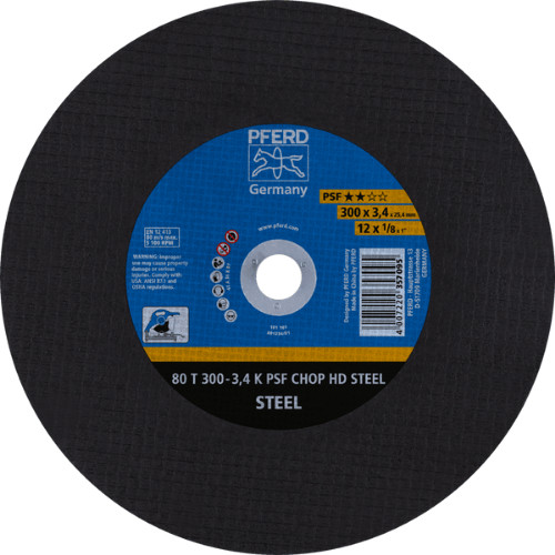 Disco Policorte 80t 300-3,4 K Psf Chop Hd Steel/25,4 - Pferd