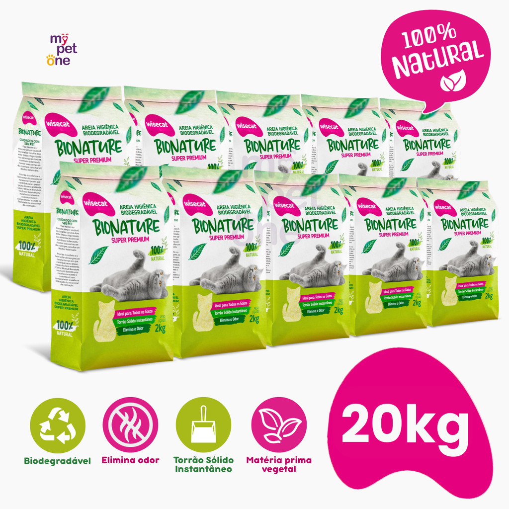 Kit 10 Areia Bionature Grossa Verde - 2Kg
